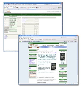 Click the image to view a demo of the standard Zen Cart front-end.